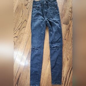 American Eagle Outfitters Black Skinny Jeans Distressed